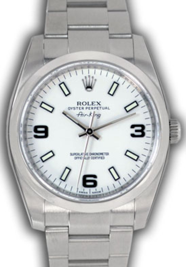 Rolex Air King 114200 Steel White Dial 2012